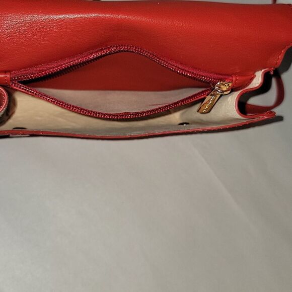Hank & Henry Red Shimmer Crossbody Handbag • Adjustable Shoulder Strap - Picture 6 of 10